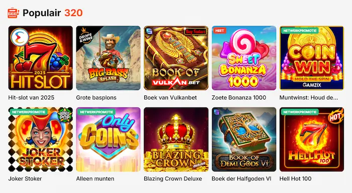 VulkanBet Casino Netherlands Spelletjes